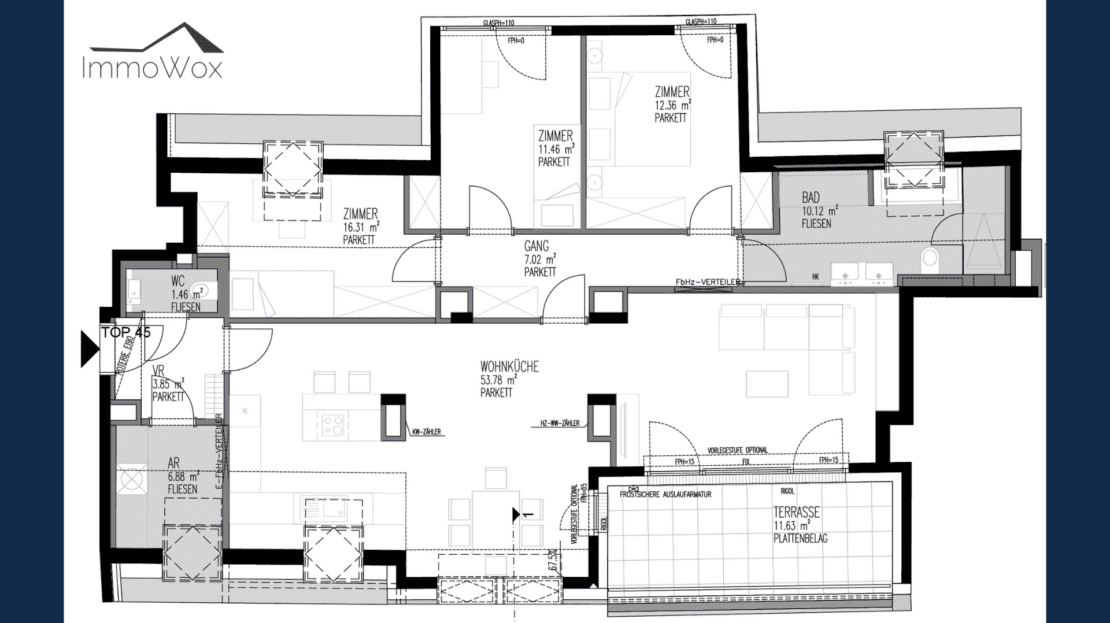 Dachgeschosstraum Grundriss