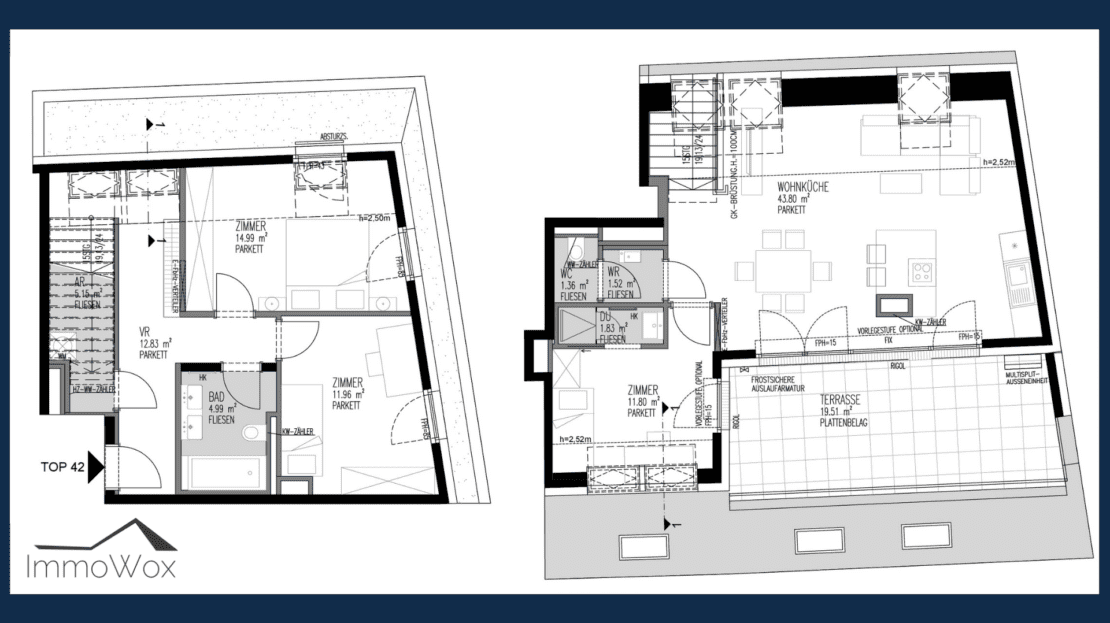 Grundriss Maisonettewohnung